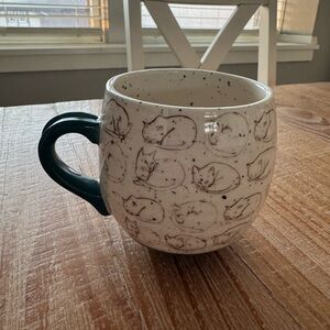 Anthropologie Ceramic Cat Mug